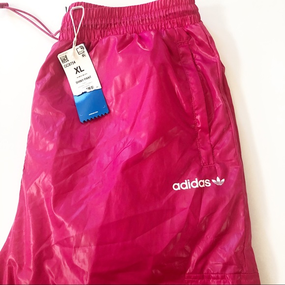 ‼️SOLD‼️Pink Adidas Shiny Cargo Track Pants - Picture 3 of 6